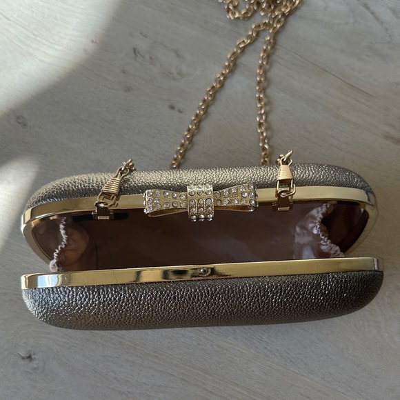 INC International Concepts Gold Clutch - Picture 8 of 10